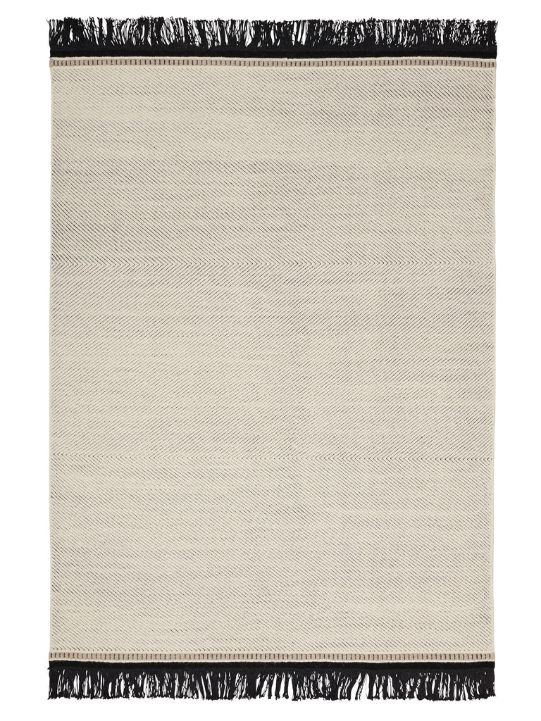 Fenja White hand-woven rug – product photo | Linie Design at Bois Blanc Home, Limassol, Cyprus