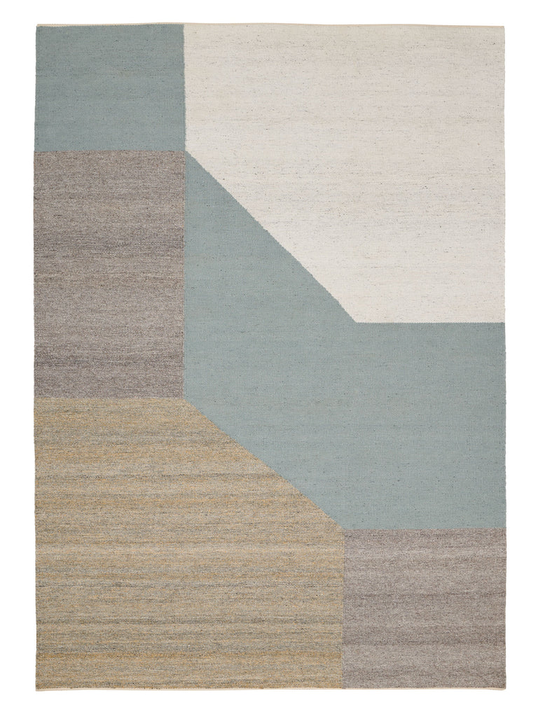 Blocchi Aqua hand-woven rug – product photo | Linie Design at Bois Blanc Home, Limassol, Cyprus