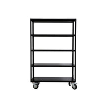 Load image into Gallery viewer, Shelving unit w. 4 wheels, HDTrolley, Matte black