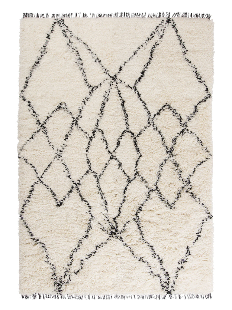 Ruffle Black hand-knotted rug – product photo | Linie Design at Bois Blanc Home, Limassol, Cyprus