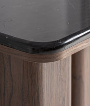 Load image into Gallery viewer, Dark marble/wood side table