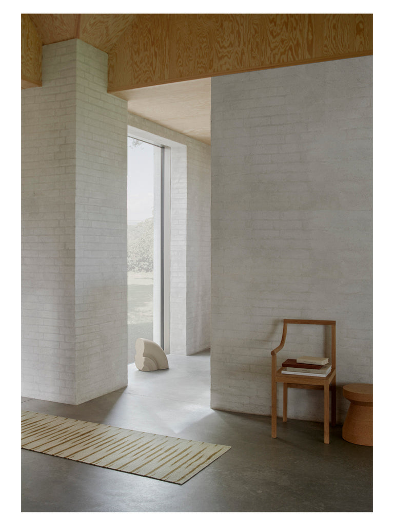 Siv-Eivor Mustard hand-woven rug – styled in a living room | Linie Design at Bois Blanc Home, Limassol, Cyprus