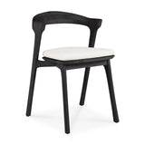 Bok outdoor dining chair with cushion off white