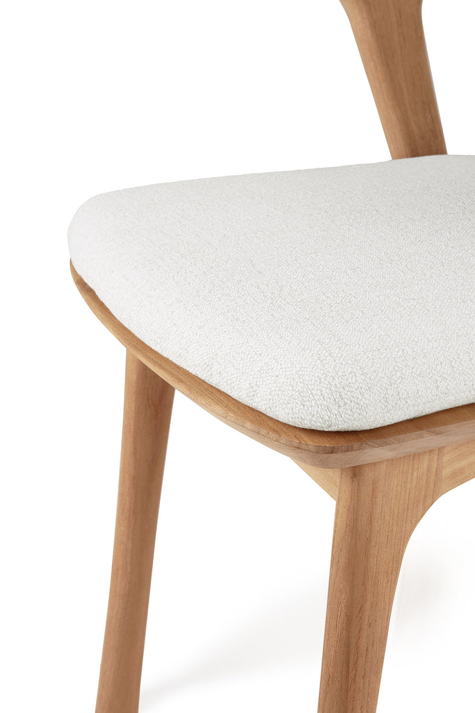 Bok outdoor dining chair with cushion off white
