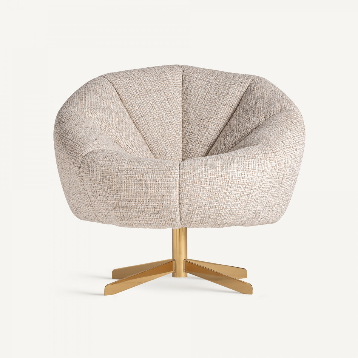 Lounge chair with golden legs