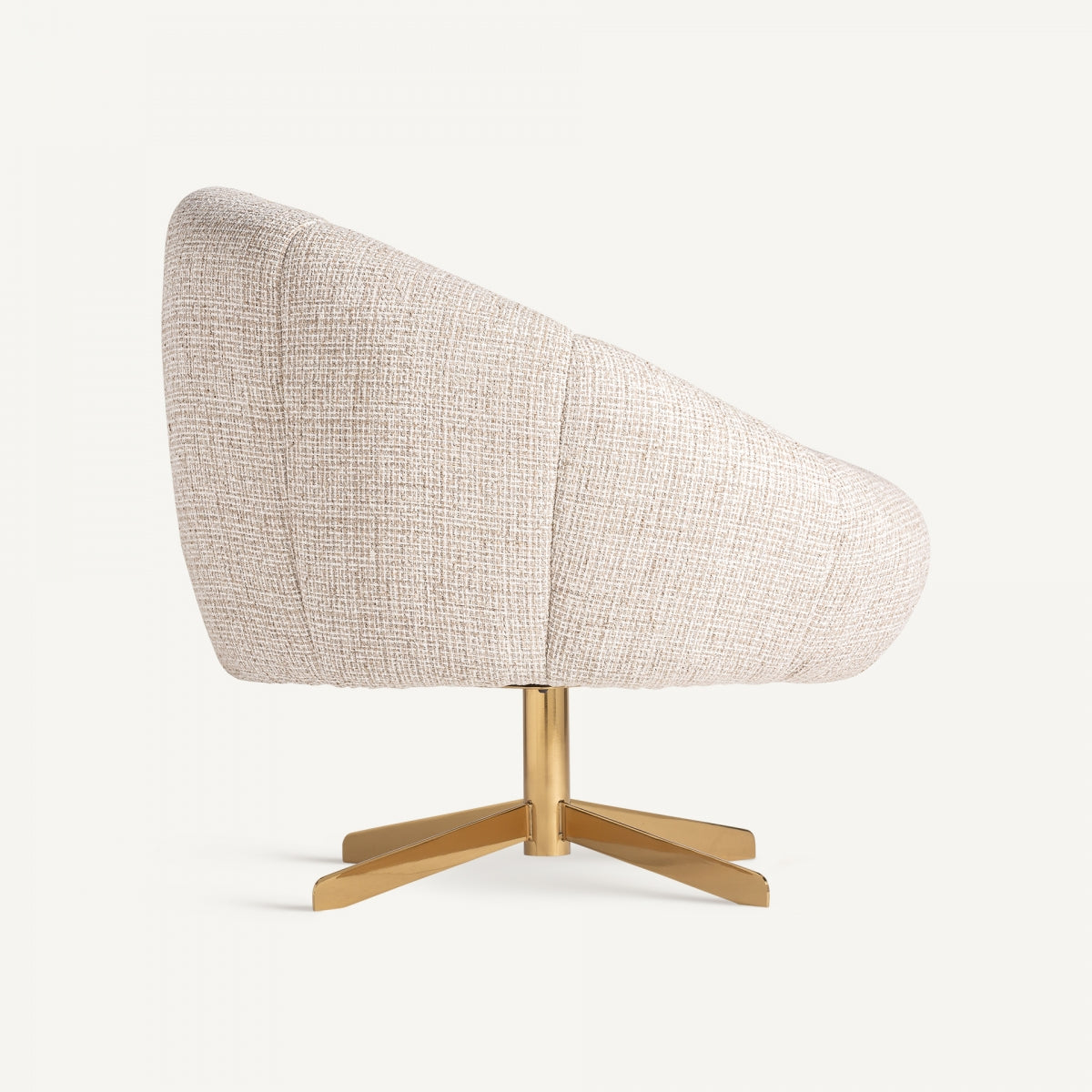 Lounge chair with golden legs