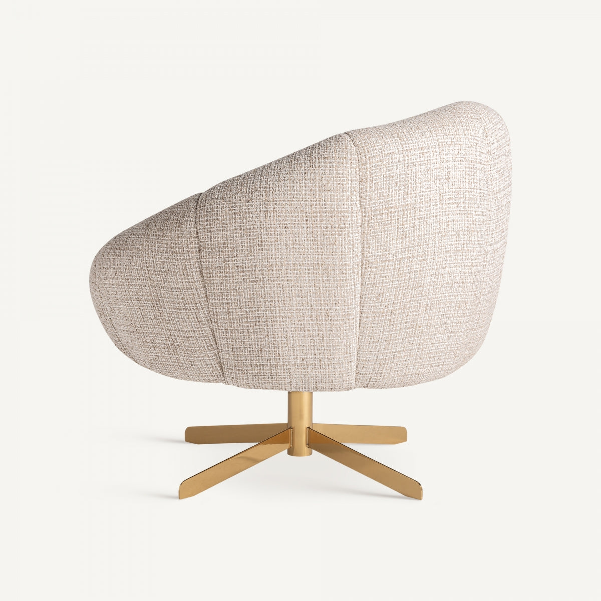 Lounge chair with golden legs