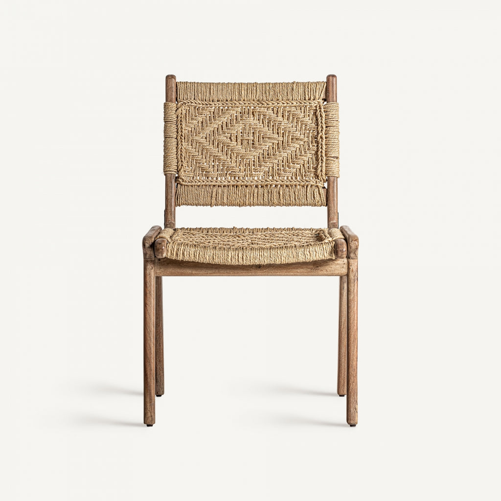 Mango wood chair w/o armrests