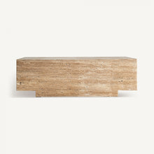 Charger l&#39;image dans la galerie, Travertine marble block coffee table