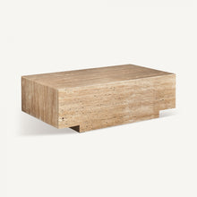 Charger l&#39;image dans la galerie, Travertine marble block coffee table