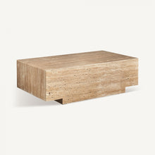 Cargar imagen en el visor de la galería, Travertine marble block coffee table