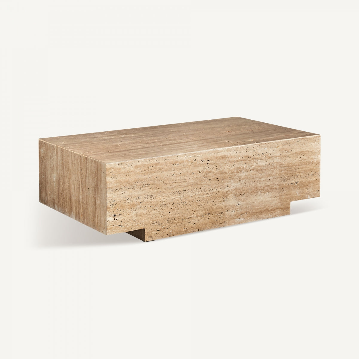 Travertine marble block coffee table BOIS BLANC HOME