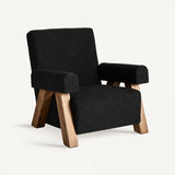 Pine wood armchair
