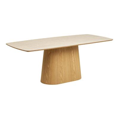 Dining Table, ceramic table top/ash veneer, travertine look/natural
