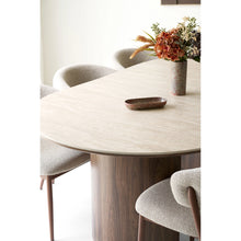 Laden Sie das Bild in den Galerie-Viewer, Dining table, ceramic table top, extendable round to oval