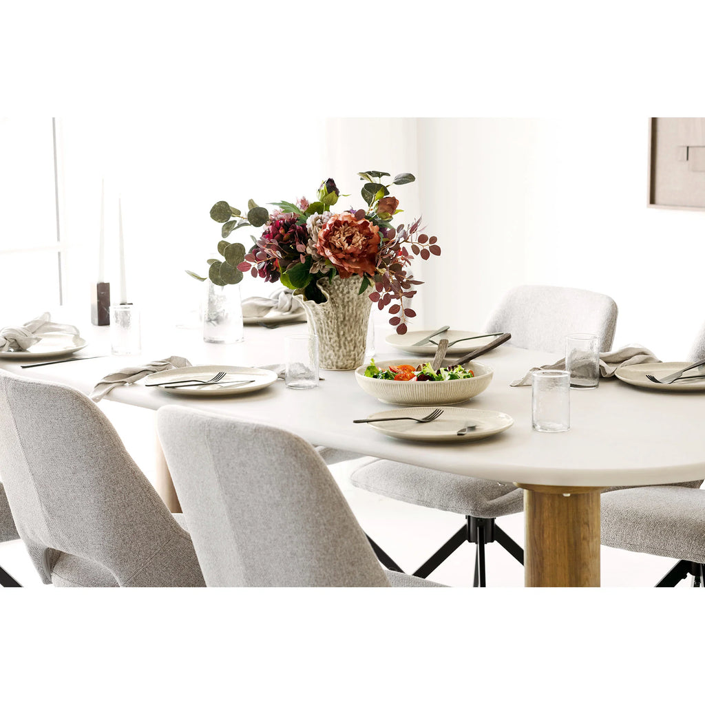 Dining table, cement look, sand/brown 100x240x76 cm