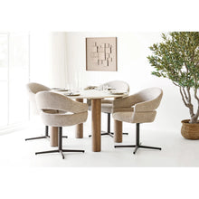 Laden Sie das Bild in den Galerie-Viewer, Dining table, cement look, sand/brown ø120x76 cm