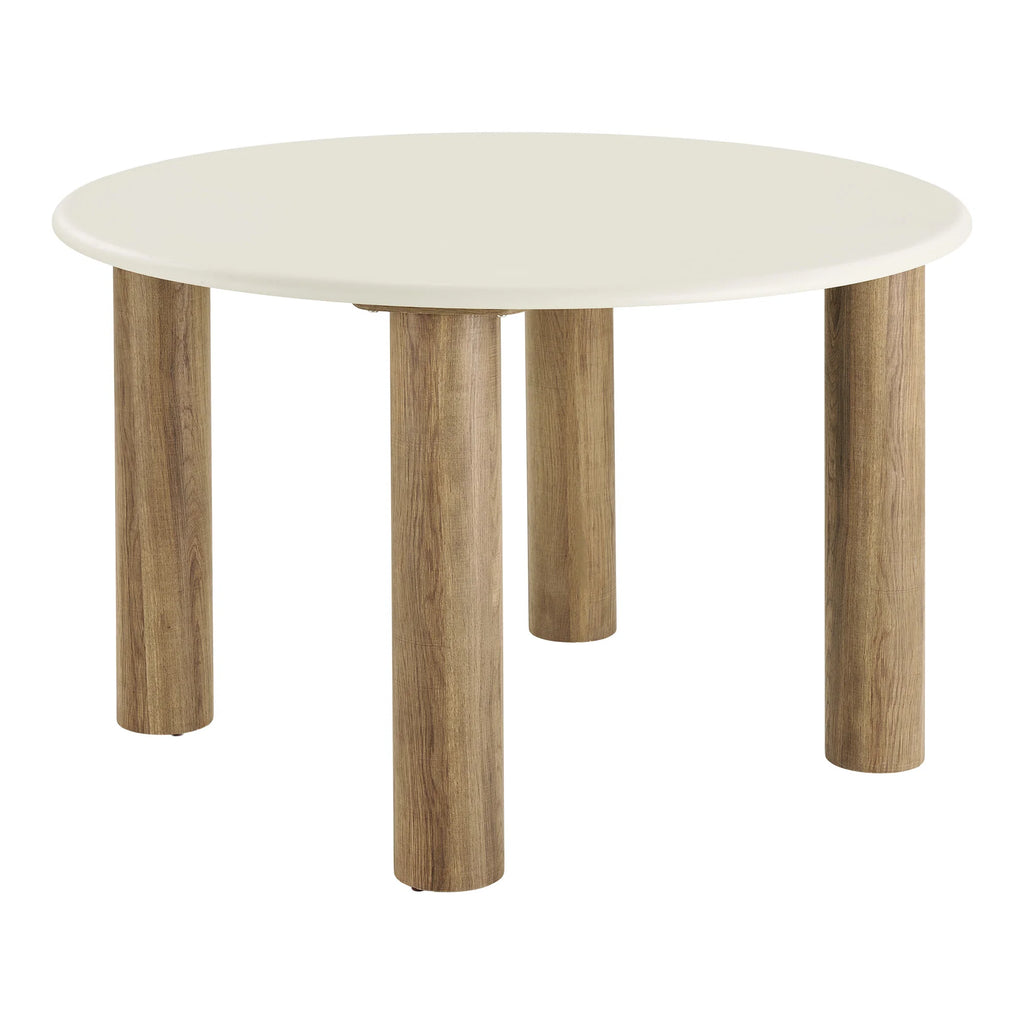 Dining table, cement look, sand/brown ø120x76 cm