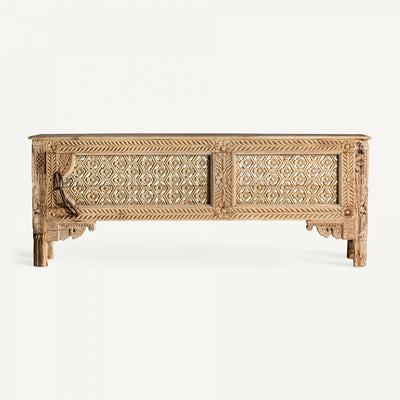 Teak carved console