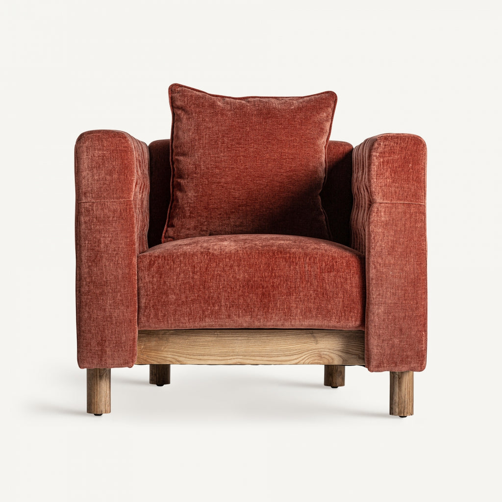 Burgundy armchair