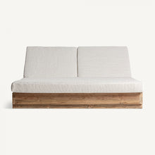 Load image into Gallery viewer, Teak wood double sun loungers