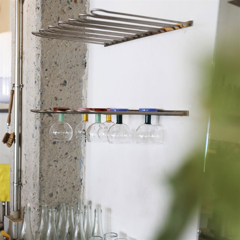 Glass cantine amber set of 2