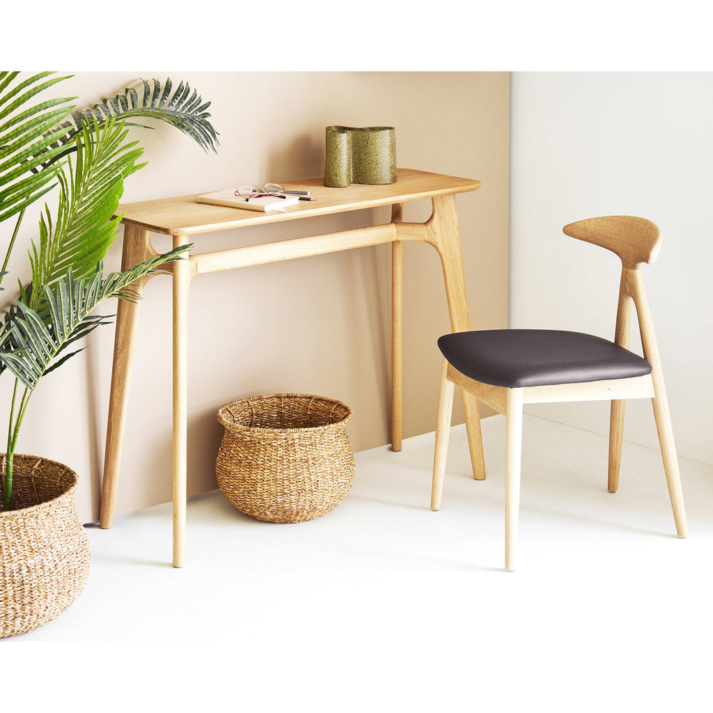 Console table, oak, natural