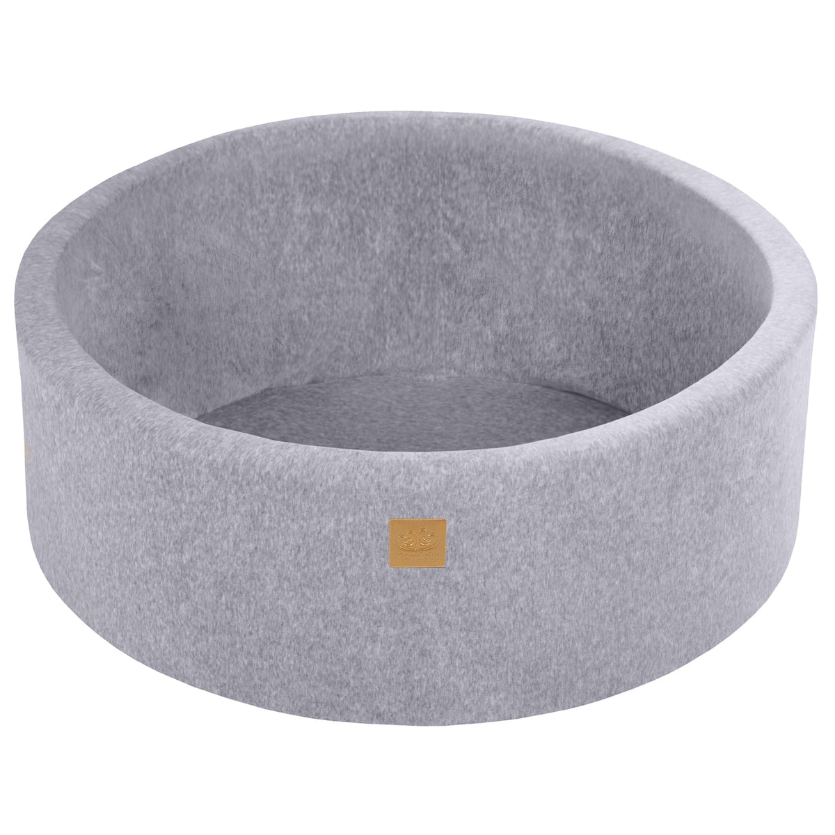 Baby Foam Round Ball Pit 90x30cm without Balls Certified, Velvet, Light Grey