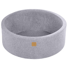 Cargar imagen en el visor de la galería, Baby Foam Round Ball Pit 90x30cm without Balls Certified, Velvet, Light Grey