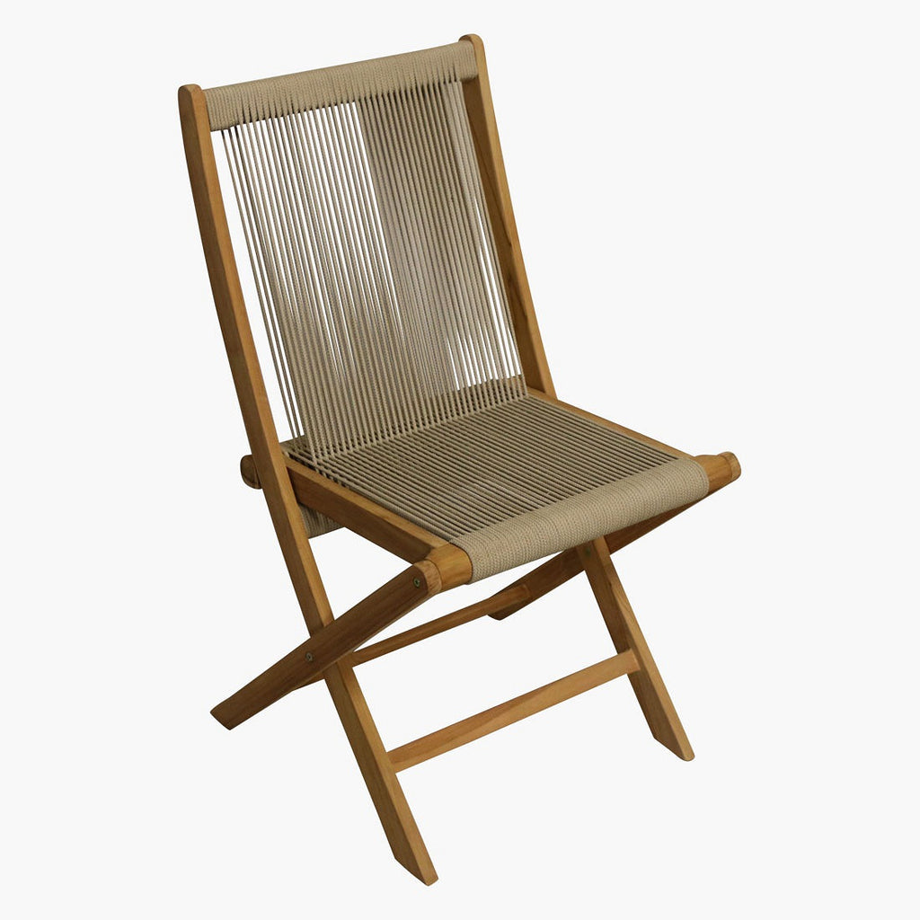Rope folding chair natural