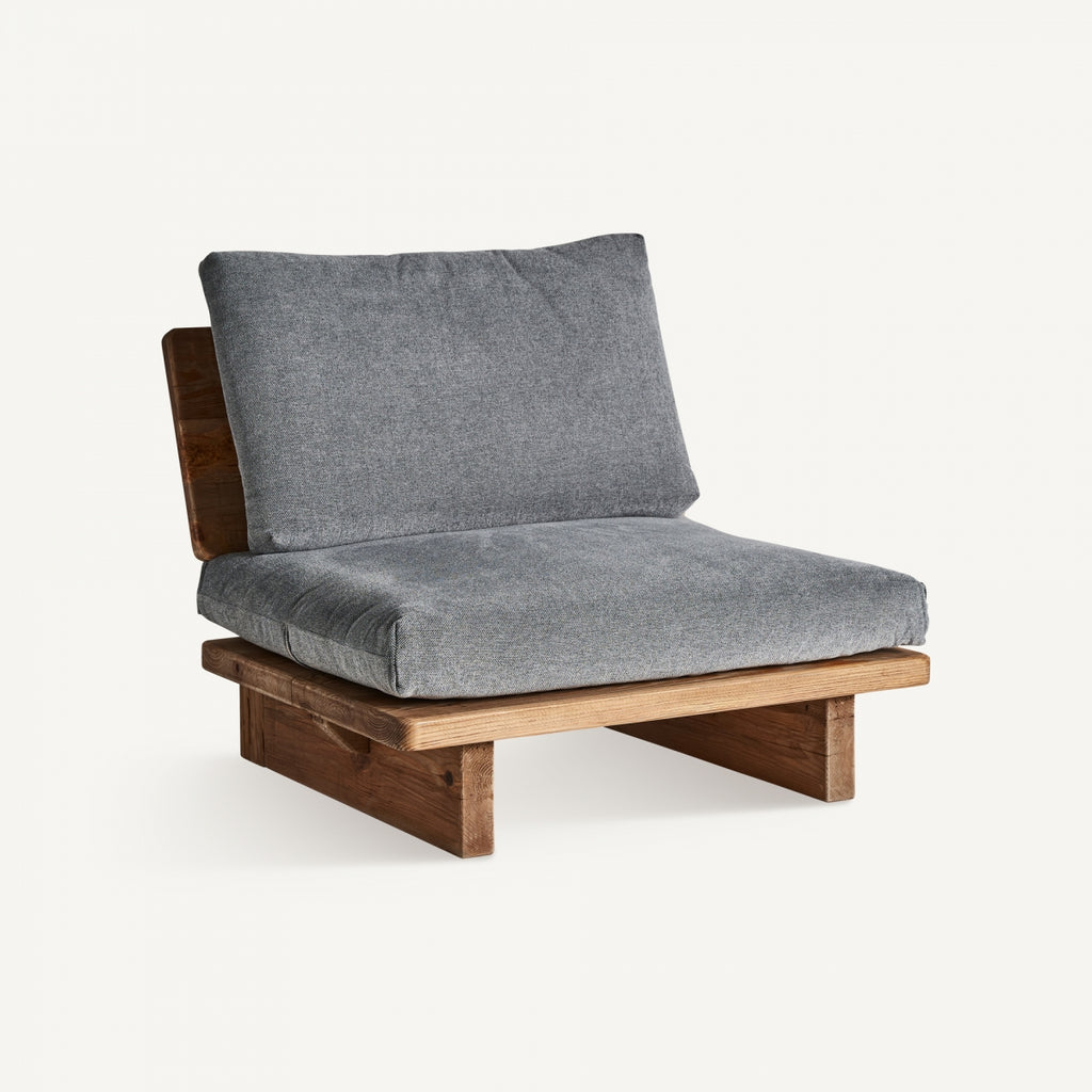 Pine wood armchair
