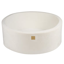 Load image into Gallery viewer, Baby Foam Round Ball Pit 90x30cm without Balls Certified, Supersoft Velvet, White