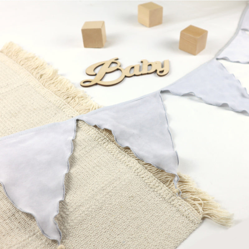 Welurowa girlanda trójkąty w kolorze Szarym