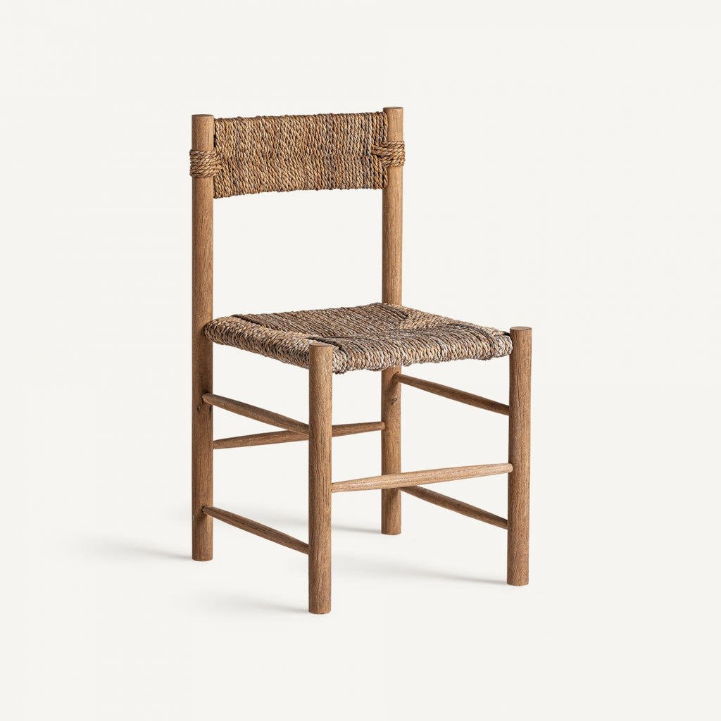 Natural fiber/teak wood chair