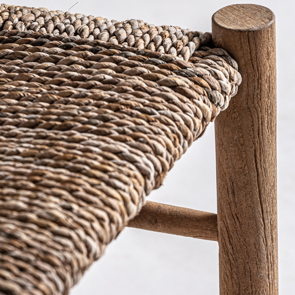 Natural fiber/teak wood chair