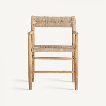Cargar imagen en el visor de la galería, Natural fiber/teak wood armchair