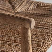 Cargar imagen en el visor de la galería, Natural fiber/teak wood armchair