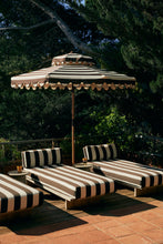 Load image into Gallery viewer, Striped patio umbrella stracciatella