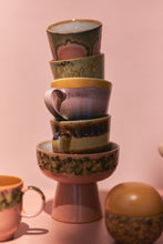 Load image into Gallery viewer, 70s ceramics: cappuccino mugs vista, set of 4
