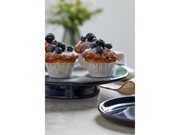 Footed cake stand Dia 30 x 5.5 cm Dark blue