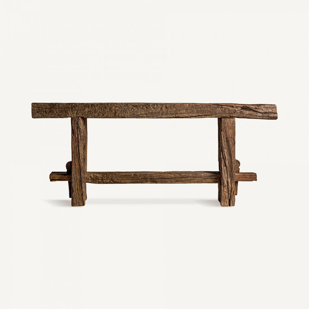 Recycled wood console table