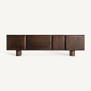 Dark Mango wood tv unit