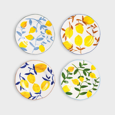 Plate lemon twig set of 4