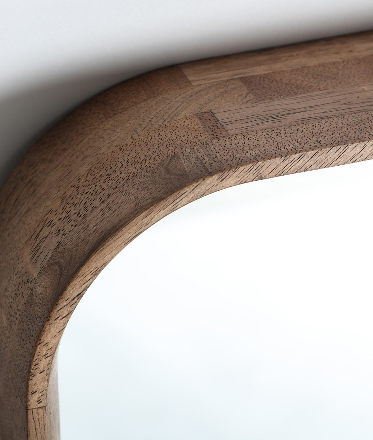 Rubber wood square mirror