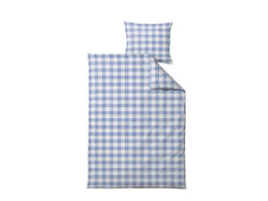 Södahl Gingham Junior Bed linen 100 x 140 cm Sky Blue