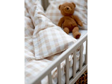 Carica l&#39;immagine nel visualizzatore di Gallery, Södahl Gingham Junior Bed linen 100 x 140 cm Beige