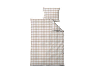 Södahl Gingham Junior Bed linen 100 x 140 cm Beige