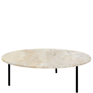 Travertine L Coffee table