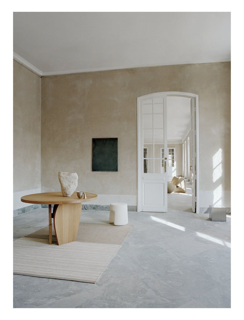 Future Seeds Beige hand-woven rug – styled in a living room | Linie Design at Bois Blanc Home, Limassol, Cyprus