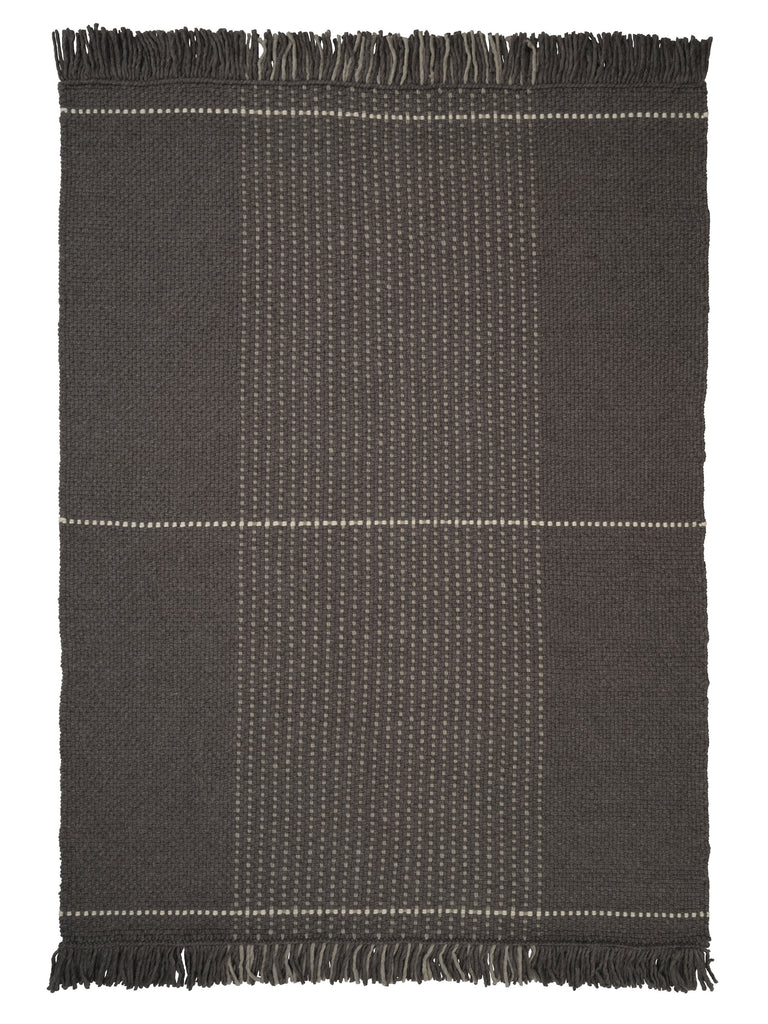 Awakened Mind Charcoal hand-woven rug – product photo | Linie Design at Bois Blanc Home, Limassol, Cyprus